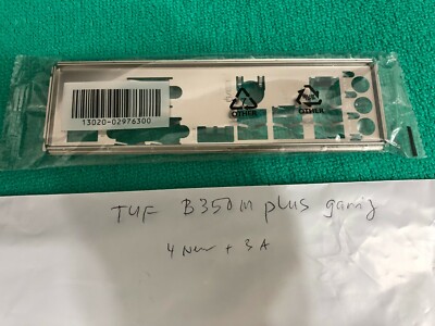 ASUS TUF B350M PLUS GAMING IO SHIELD BACK PLATE ( METAL )  ORIGINAL 