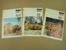 3 Prospekte Kramer Allrad 311S 415 615 Schaufel- und Baggerlader 70er Jahre