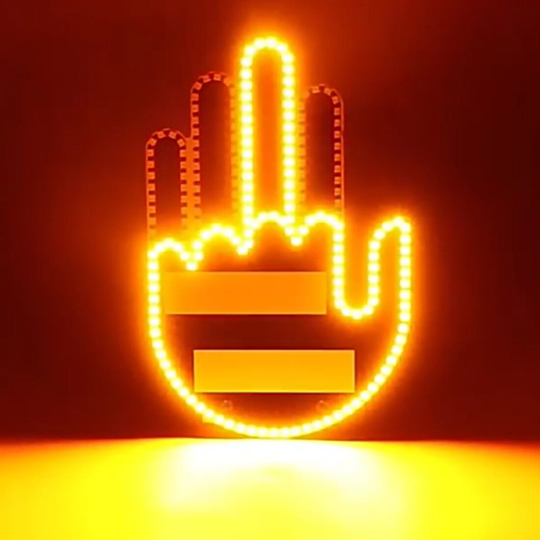 New Funny Car Middle Finger Gesture Sign Light & Remote for Car Truck ...