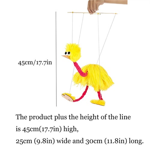 Kids Hand Puppets Ostrich-Marionette Animal Hand Puppets Bird String Puppet A22 - Picture 2 of 5