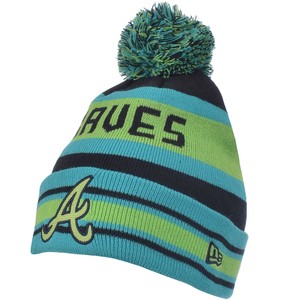 mens green bobble hat