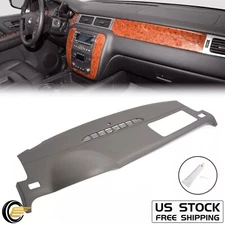 FOR 07-14 GMC YUKON TAHOE SUBURBAN GRAY DASH BOARD CAP DASHBOARD COVER OVERLAY