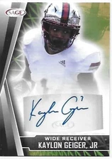 2022 Sage Football Auto Black Kaylon Geiger Jr Texas Tech