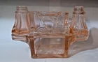 Vintage pink depression Westmoreland glass sugar creamer salt and pepper set