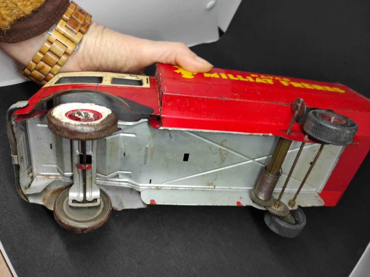 Camion Publicitaire Ancien ML MARTINAN & LARNAUDE – Tôle Mécanique – L 30 Cm – Rare