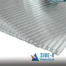 (2 Pk) Corrugated Plastic Coroplast Sheet - 12" x 18" - Translucent - Vertical