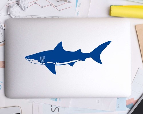 Great White Shark Decal - Unique Vinyl Art Sticker for Laptop, Car Window - Picture 10 of 40