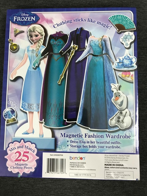 elsa magnetic dress up doll