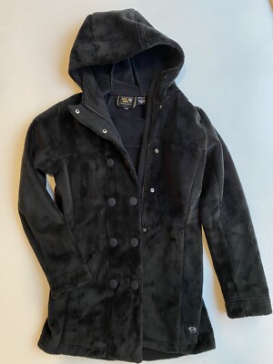 Mountain Hardwear Womens S Slim Black Mid Length Trench Button
