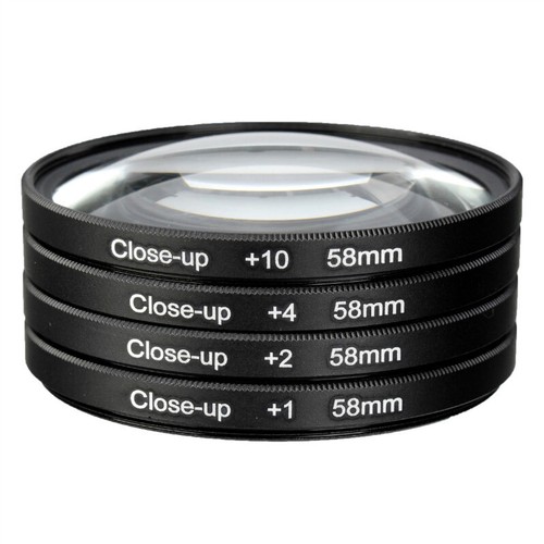 49/52/55/58/62/67/72/77mm +1+2+4+10 Close Up Macro Lens Aluminum Filter Kit - Picture 3 of 18