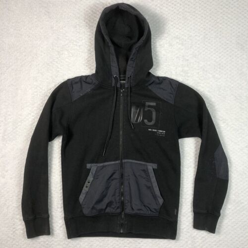 Jack Jones Full Zip Hoodie Mens Brett Sweat 8/9-09 Black Small S