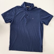 CALVIN KLEIN CK - Men  s Blue Polo Shirt - Short Sleeve Slim Fit - Size S
