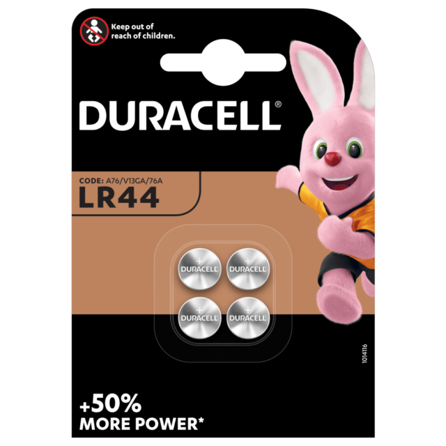 Duracell LR44 Batteries AG13 357 A76 RW82 L1154 SR44 Coin Cell Button Lithium RY10450