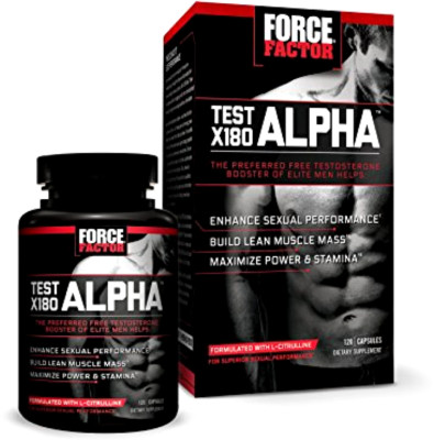 Force Factor Test X180 Alpha build mass & increase performance 120 capsules 0349