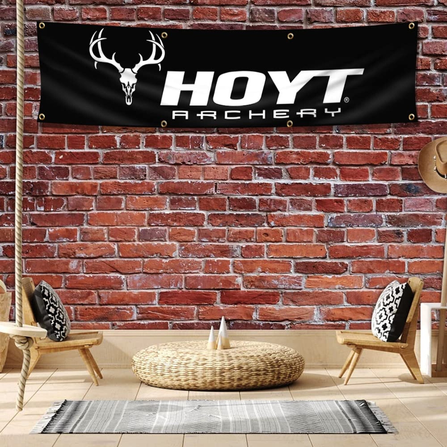 ENMOON Archery Flag Banner (2x8ft,HD Printing) Party Parade Breeze Man Cave D...