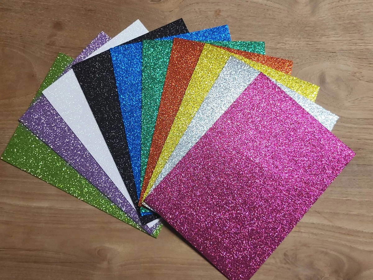 Moosgummi Glitzer 10 Blatt A4 21x29,5cm, 2mm farblich sortiert