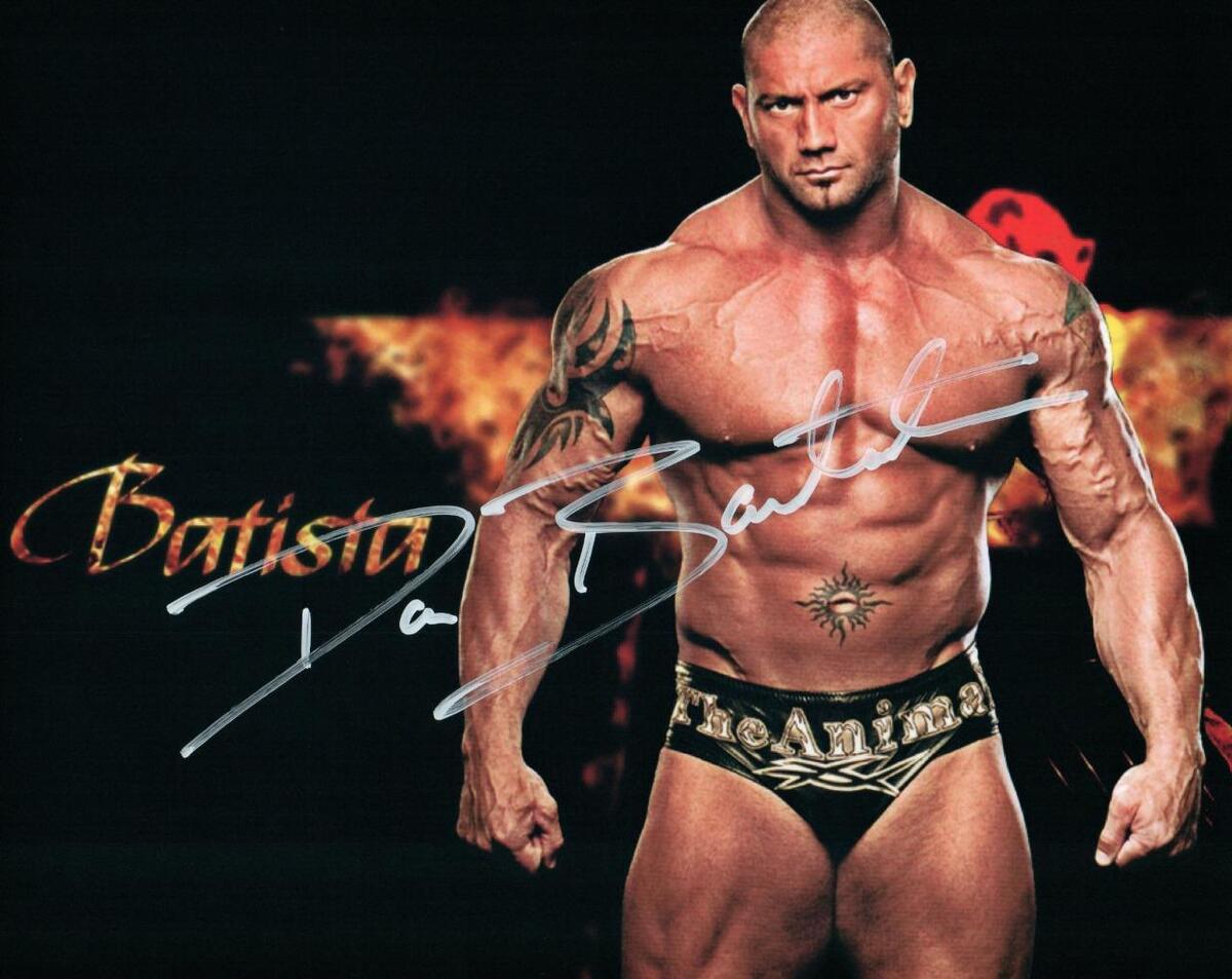 Dave Batista Signed Autographed Glossy 8x10 Photo - Lifetime COA