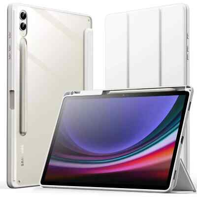 Jetech Hülle für Samsung Galaxy Tab S9 Plus 12,4 Zoll mit S Pen Halter Weiß