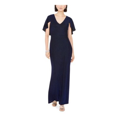 Jessica Howard Womens Blue Maxi Sheath Dress, Plus Size 14