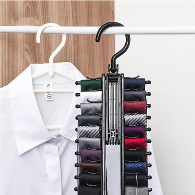 Tie Rack Hanger Belt Hanger For Closet Belts Storage Organizer Holder 20 Hooks