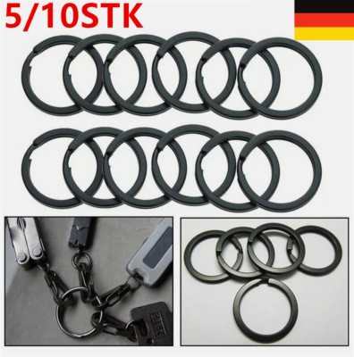5-10x Schlüsselringe Stahl Key Rings Schlüssel Ring Schlüsselring Hoop Ring DE