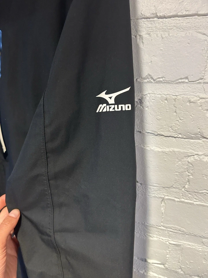 Chaqueta impermeable Mizuno ImpermeLite para hombre/negra cremallera completa/mediana Foto 2 de 4