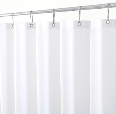 Water Resistant Fabric Shower Curtain Liner Weighted Hem Rustproof Grommets