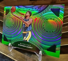 2022-23 Panini Obsidian Silver Stephen Curry Tunnel Vision Green Flood #14/25