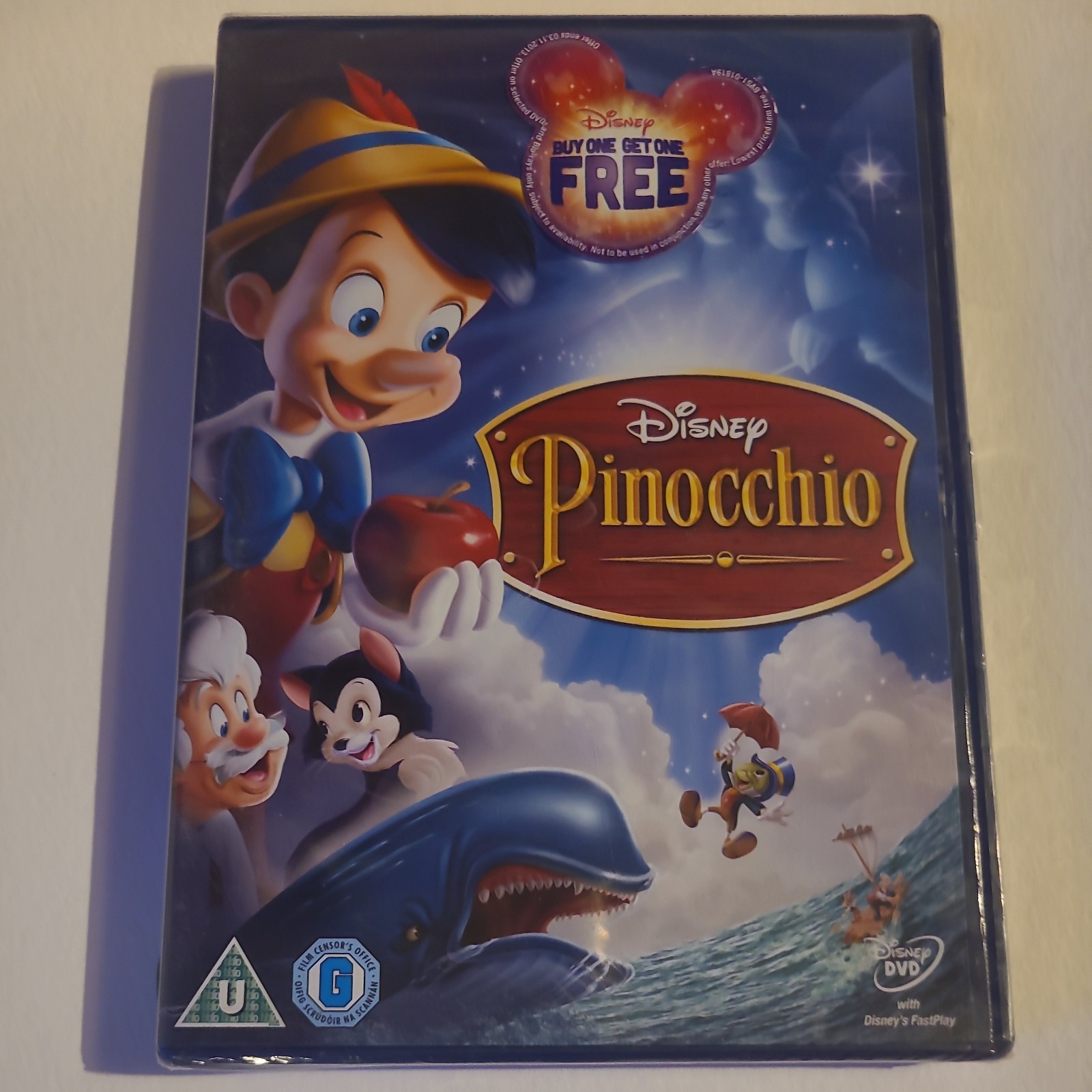 PINOCCHIO WITH O-RING SLEEVE & DISNEY CLASSICS 2 ON FRONT & SPINE DVD NEW SEALED - Image 3