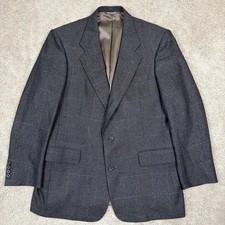 Vintage Christian Dior Monsieur Herringbone Blazer Men 42R Brown Academia Preppy