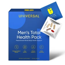 Men's Total Health Daily Vitamin Packs - 22 Essential Minerals & Vitamins for