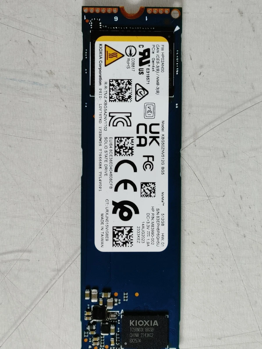 ②-WA588-TOSHIBA NVMe 512GB SSD 1点 Toshiba M.2 Interface Solid State Drives 512 GB Storage Capacity