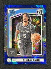 2024-25 Panini Donruss Stephon Castle #P-244 Rated Rookie RC Blue Cracked Ice