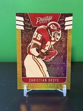 2020 Panini Prestige Old School HoF’er Gold 48/50 Christian Okoye K.C. Chiefs