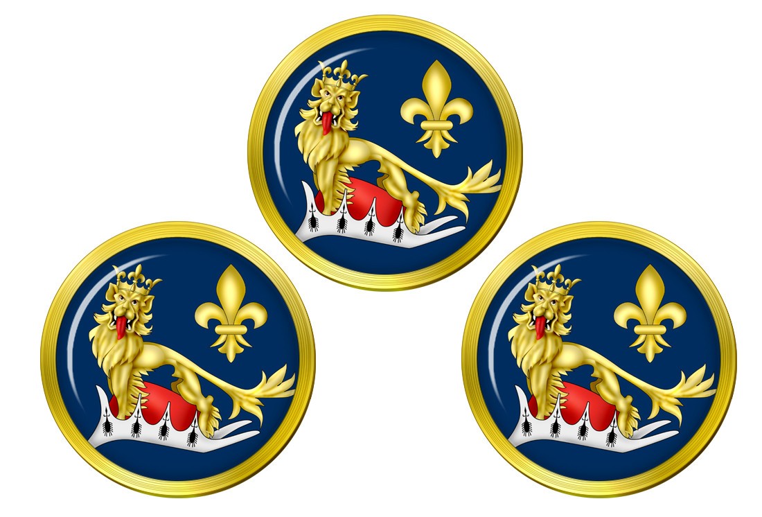 Entente, Lion and Fleur-de-lis (England and France) Golf Ball Markers