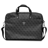 Torba Guess Saffiano 4G Triangle Logo Na Laptopa 16'' - Czarna - Czarny Guess