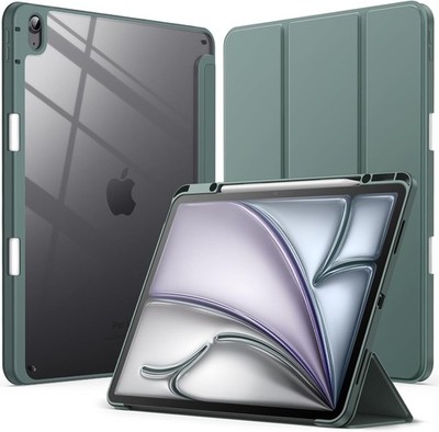 JETech Hülle für iPad Air 13 Zoll M3/M2 (2025/2024) mit Stifthalter, Nachtgrün