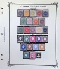 Collezione Isole San Tommaso e Principi su pagine speciali Scott 1869-1914