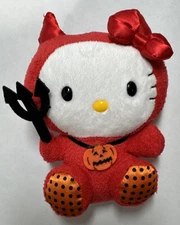 Ty Hello Kitty Red Devil Halloween 6” Plush Sanrio 2011
