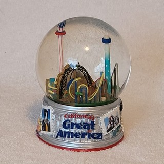 California Great America Roller Coaster Snow Globe Firefall Demon Invertigo etc.