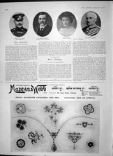 Original Old Antique Print 1904 Kearns Richards Urqhart Colquhoun Mappin Webb