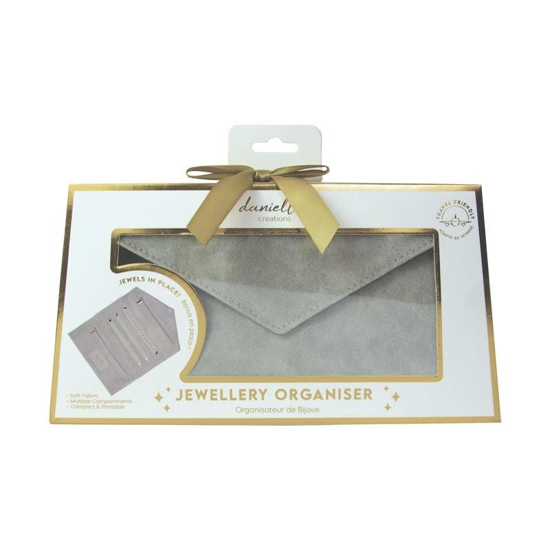 Grey Jewellery Organiser Storage Multiple Compartments Travel Gift For Teens