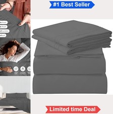 Queen Sheet Set 1800 Thread Count Brushed Microfiber Deep Pocket 16 Inch