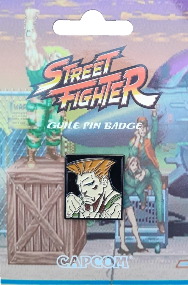 OFFICIAL CAPCOM STREET FIGHTER GUILE PIN BADGE By KOYO STREETFIGHTER BRAND NEW! - Image 2 of 2