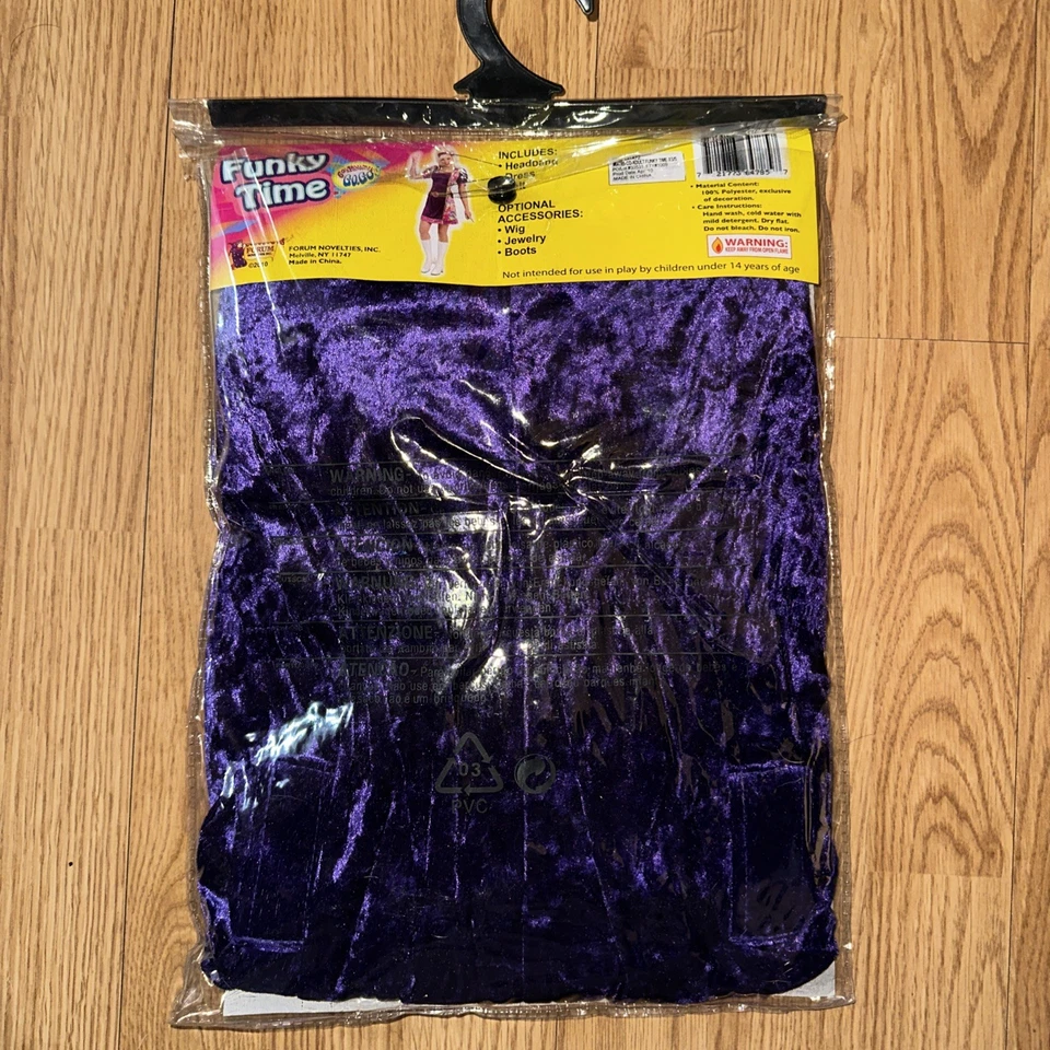 Funky Time 1960s Go Mod Niña Retro Baile Disco Mujer Disfraz Xs Nuevo en Paquete Foto 2 de 4