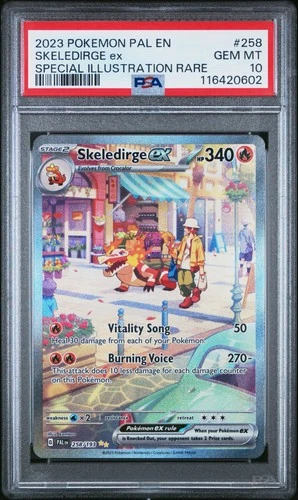 2023 POKEMON PAL EN-PALDEA EVOLVED #258 SKELEDIRGE EX PSA 10