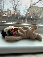Ty Beanie Baby Pugsly the Pug Dog 4106 Tag Errors