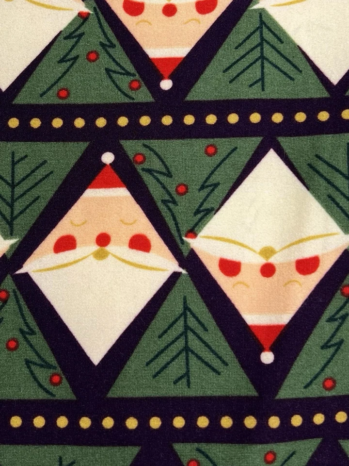 Leggings LuLaRoe TC2 Tall Curvy 2 Natal Argyle SANTA Árvore Arlequim Diamante - Imagem 3 de 4