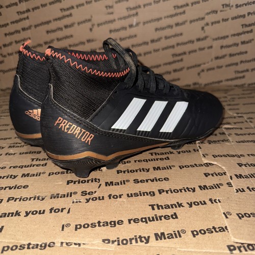 adidas PREDATOR 18.3 FG JR CP9010 BLACK-WHITE-GOLD US 3 - Picture 1 of 8