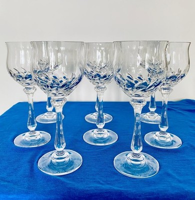 8 edle Bleikristall Weingläser 200 ml   Kristallglas, geschliffen